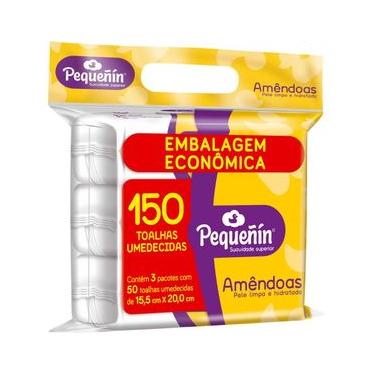 Imagem de Lenços Umedecidos Pequeñin Amêndoas  150 unidades