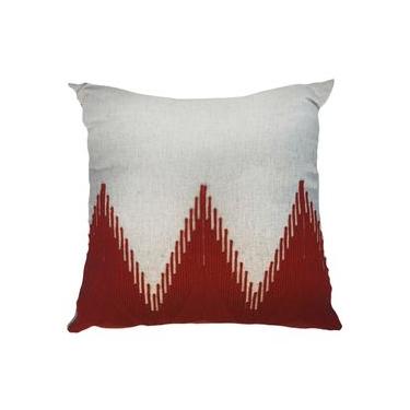 Imagem de Almofada Linho Cru Com Bordado Kilim Ocre 02 52X52cm - Decortextil NA