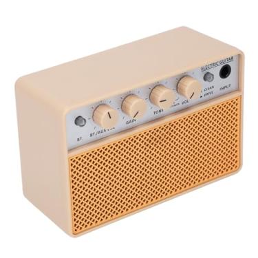 Imagem de Ymiko Amplificador de Guitarra Elétrica Recarregável Portátil de 10 W para Prática de Baixo, Canais Limpos e Overdrive, Amplificador Leve para Uso Doméstico e Em Movimento
