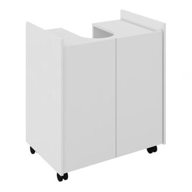 Imagem de Gabinete de Banheiro Armario para Pia de Coluna Móveis para Banheiro(Branco)