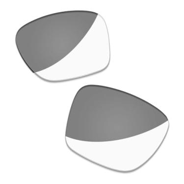 Imagem de LenzProse Lentes de reposição polarizadas de 1,5 mm para óculos de sol Oakley Sylas XL OO9448 60 mm, antiarranhões | Ajuste perfeito, Claro a preto fotocromático não polarizado - 1,5 mm, 60mm