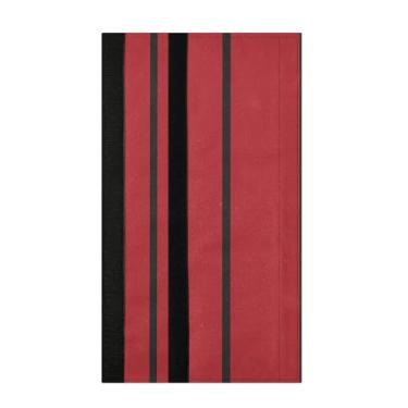 Imagem de STAYTOP 2 peças de capas de maçaneta de geladeira com listras vermelhas e pretas, capas de maçaneta para geladeira e forno de micro-ondas, mantenha seu aparelho de cozinha limpo de pingos, óleo