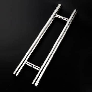 Imagem de FAFACAI Puxador de porta de vidro deslizante puxador de porta, dupla face em forma de H armários barra de maçanetas (50 cm/20 polegadas) (80 cm/32 polegadas)