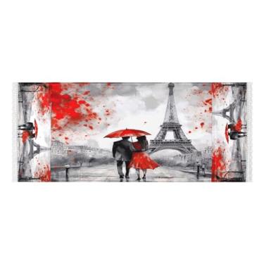 Imagem de Wassud Capas para lavadora e secadora da Torre Eiffel, protetor de lavadora com sacos de armazenamento, capa de geladeira à prova de poeira com bolsos para lavanderia doméstica, cozinha, 120 x 55 cm