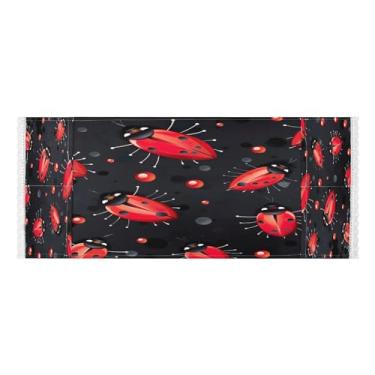 Imagem de Wassud Capas de lavadora e secadora de joaninhas vermelhas, protetor de lavadora com sacos de armazenamento, capa de geladeira à prova de poeira com bolsos para lavanderia doméstica, cozinha, 120 x 55