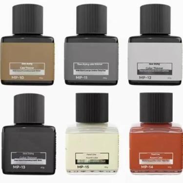 Imagem de MP-10~MP-27 40 g Tinta de painel à base de água para painel de tinta de construção de modelos, cor de destaque de linha (Hobby Tools) (MP-10~MP-15 (6 frascos))