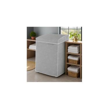 Imagem de Capa para Máquina de Lavar, PVC com Forro em Poliéster, 66x80cm, Proteção contra Poeira e Arranhões, 500g