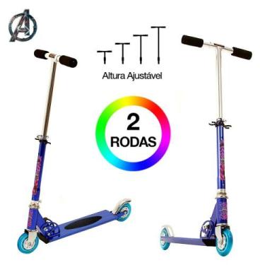 Imagem de Patinete Homem-Aranha Infantil Meninos de Duas Rodas Azul - DM Radical