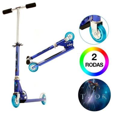 Imagem de Patinete Thor Marvel 2 Rodas Ajuste de Altura Azul - DM Radical