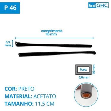 Imagem de 02 Par Ponteira Ponta De silicone Haste Perna Reposição Óculos grau so