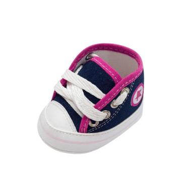 Imagem de Tênis Sapatinho Star Bebê Recém Nascido Cano Alto Menina Menino - XUKI