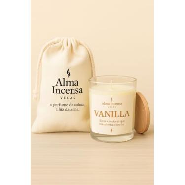 Imagem de Vela Aromática Gourmet Alma Incensa em Vidro Decorativo com Embalagem Premium – Lavanda, Vanilla ou Morango Champagne (Gourmet Vanila)