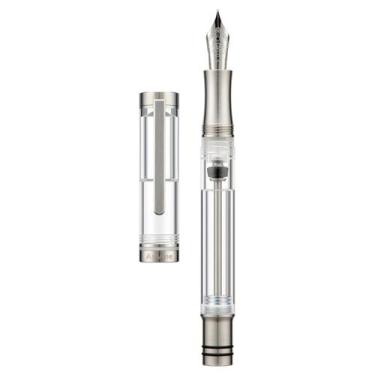 Imagem de Caneta-tinteiro Asvine V200 Titanium com enchimento a vácuo Bock Nib