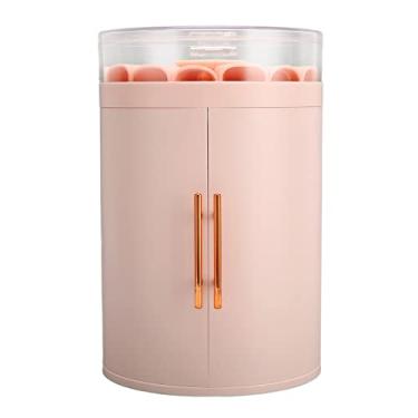 Imagem de Cuofyunl caixa organizadora de armazenamento de joias, 5 camadas, grande capacidade, 2 portas, mini armário de joias para joias, unhas falsas, cosméticos (Rosa)