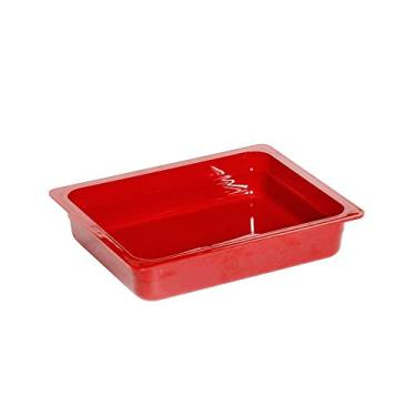 Imagem de Cuba GN 1/2 Cozinha 65mm Vermelha em Plástico Resistente Linha Tropical Linha Premium