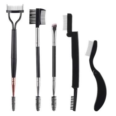 Imagem de Pincel e pente para sobrancelhas, 5 peças de ferramenta separadora de cílios