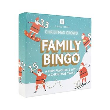 Imagem de Talking Tables Jogo de bingo para a família, números de bingo de Papai Noel, bloco de pontuação de 100 folhas, Natal, jantares, jogos divertidos para crianças, adultos, jogos de cartas, material de