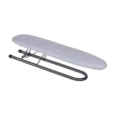 Imagem de SiaBiced Tábua de passar roupa de mesa, compacta, dobrável, portátil e que economiza espaço, ideal para golas, artesanato, costura, ombros e roupas, Cinza Prateado