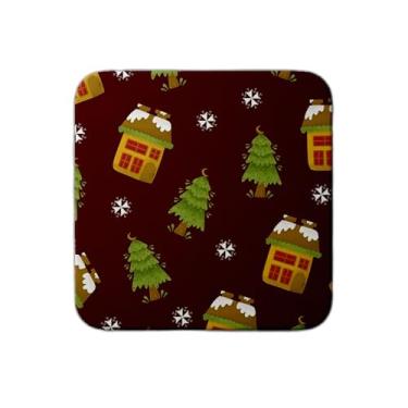Imagem de Ladrilho Decorativo de Cerâmica Padrão Natalino Vermelho e Verde Pronto para Imprimir
