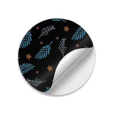 Imagem de Ladrilho Decorativo de Cerâmica Moda Moda Folhas Tropicais Preto