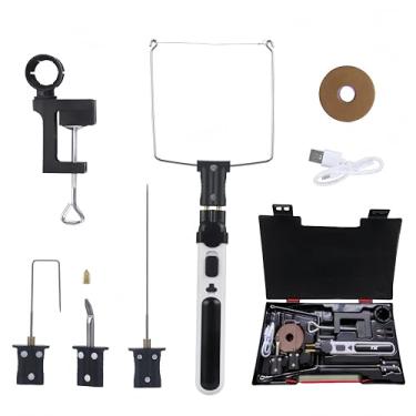 Imagem de Kit de cortador de espuma de fio quente 4 em 1, ferramenta de corte de isopor elétrica sem fio, cortador portátil de espuma quente, kit de faca de solda para esculpir em espuma aquecida com 4 pontas