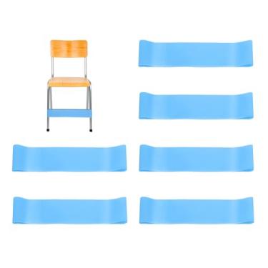 Imagem de Generic Bandas antiestresse para cadeiras de sala de aula, 6 peças, faixas de cadeira aliviam a ansiedade para assentos e mesas de sala de aula, azul claro, 0,6 mm