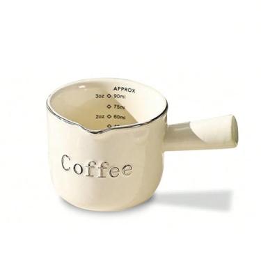 Imagem de Copo medidor de café de cerâmica, copo de extração de café expresso com medida - ideal para leite condensado, mel, molho, mini itens para utensílios de cozinha e suprimentos de cozinha doméstica
