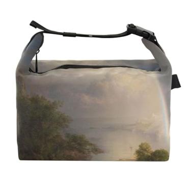 Imagem de TSENQUE Lancheira personalizada da igreja Frederic Edwin do Mar Egeu para adultos e mulheres, lancheira isolada, reutilizável, personalizada, lancheira para trabalho