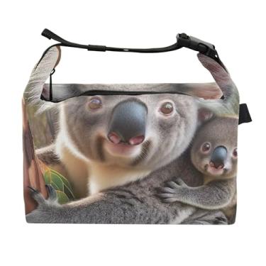 Imagem de TSENQUE Lancheira personalizada fofa mãe coala para mulheres adultas lancheira isolada portátil personalizada lancheira para trabalho