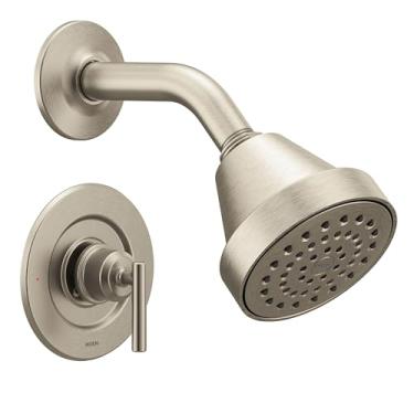Imagem de Moen Gibson Torneira de chuveiro moderna de níquel escovado Posi-Temp Balanceamento de Pressão Eco-Desempenho, Válvula necessária, T2902EPBN