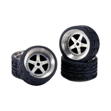 Imagem de Rodas De Liga Carlomo N-Class 1/64 Com Pneus De Borracha, Conjunto De 