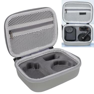 Imagem de Yunseity Bolsa de Armazenamento para Câmera, Capa Protetora Rígida para Câmera Action 6 Com Alça de Mão, Bolsa de Transporte Compacta de Couro PU Compacta à Prova D'água para Acessórios