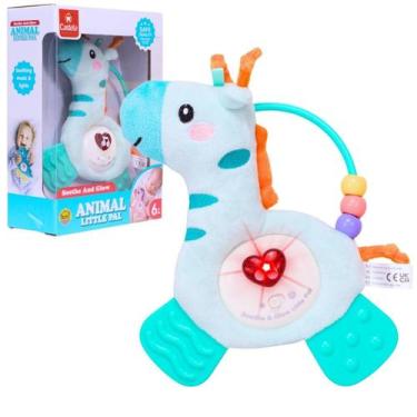 Imagem de Pelúcia Girafa Com Mordedor Som E Luz ul - Castela - Castela Brasil