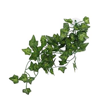 Imagem de Generic Videira Falsa de Floresta Tropical de Répteis para Caixa de Animais de Estimação de Escalada, Paisagismo de Vime de Simulação Realista para Decoração de Répteis, Planta Suspensa de 2 a 2,5