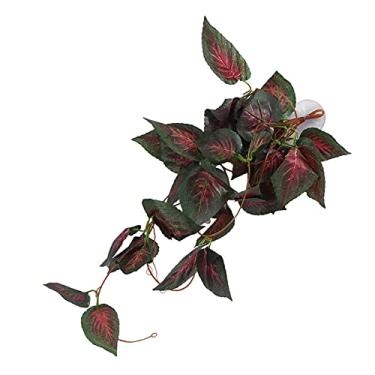 Imagem de Generic Videira Falsa de Floresta Tropical de Répteis para Caixa de Animais de Estimação de Escalada, Paisagismo de Vime de Simulação Realista para Decoração de Répteis, Planta Suspensa de 2 a 2,5