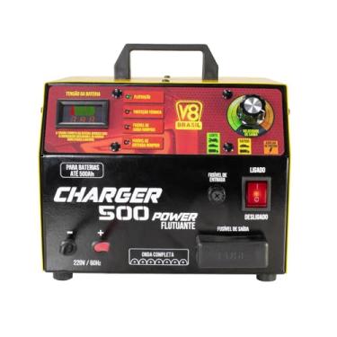 Imagem de Carregador De Bateria Rápido/lento Com Auxiliar 220v 50a 12v