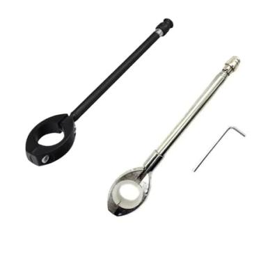 Imagem de Antena Corta Pipa Moto Retrátil Anti-Cerol Inox para Guidão 0923 (Cromado)