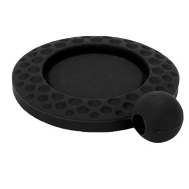 Imagem de SUNGOOYUE Suporte Magnético do Marcador da Bola, Acessório do Golfe da Capa Silicone Com Furos Gancho para o Armazenamento Marcador Toalha Saco de Golfe (Preta)