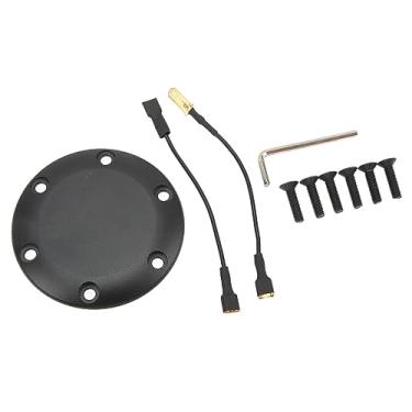 Imagem de SPYMINNPOO Capa de Buzina para Volante Com 6 Furos, Elegante, Alumínio, Preto, Universal, Adequada para, Nardi Vertex, para Carros