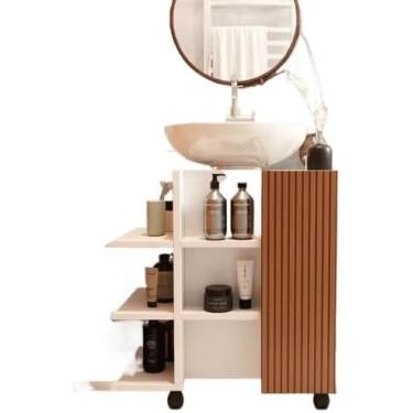 Imagem de Armário Gabinete Classic de Banheiro para Pia de Coluna (Branco)