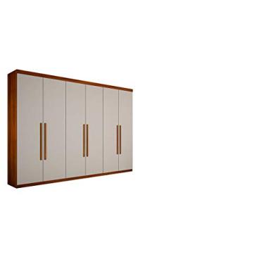 Imagem de Roupeiro Sonata 6 Portas Plus Nogal & Off Sallêto Móveis