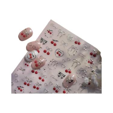 Imagem de Adesivos De Unhas Para Festa De Frutas: Abacaxi, Pitaya, Kiwi, Maçã, M