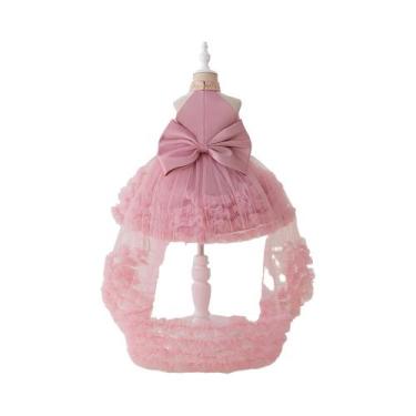 Imagem de Vestido De Festa Com Lantejoulas Para Menina Com Grande Laço Fantasia 