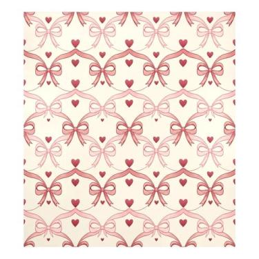 Imagem de Blueangle Capa de ímã para lava-louças, laço de fita de dia dos namorados, decoração de capa de lava-louças frontal, adesivos de eletrodomésticos, adesivos de eletrodomésticos, 58 cm C x 66 cm adesivo