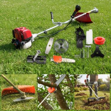 Imagem de Roçadeira Profissional 4t 63cc 3hp Multifunções Gasolina Com Enxada Rotativa E Motopoda