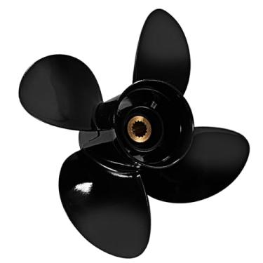 Imagem de Meruzue Hélice externa de alumínio Yamaha 14 1/2 x 17 compatível com motores Yamaha 150/175/200/220/225/250/300HP F150 F175 F200 F225,15 dentes estriados, 4 lâminas, direita