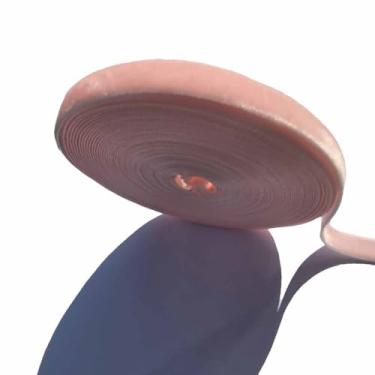 Imagem de FAYADA Fita de veludo vintage de 10 metros para árvore de Natal, embrulho de presente, buquê de flores, decorações de guirlanda, fabricação de laço, costura (rosa, 9,5 cm)