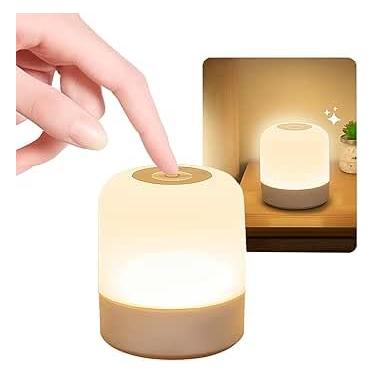 Imagem de Luminária de Mesa LED Recarregável Touch Sem Fio 360° – com 3 Modos de Iluminação Ajustável para Quarto, Escritório, Estudos, Leitura e Decoração