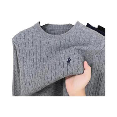 Imagem de Suéter Clássico Masculino Da Marca Paul Com Bordado De Pônei Moda Quen