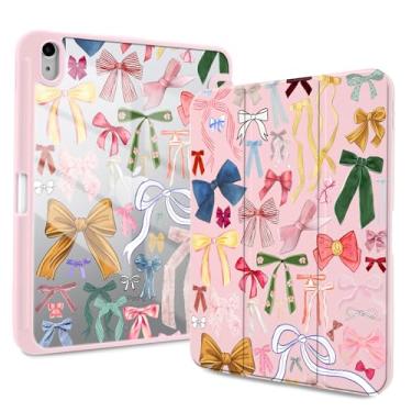 Imagem de Idocolors Capa para iPad 10ª/11ª geração (chip A16 2022/2025) de 10,9 polegadas, capa à prova de choque, capa traseira transparente transparente com suporte para lápis, capa para despertar/dormir